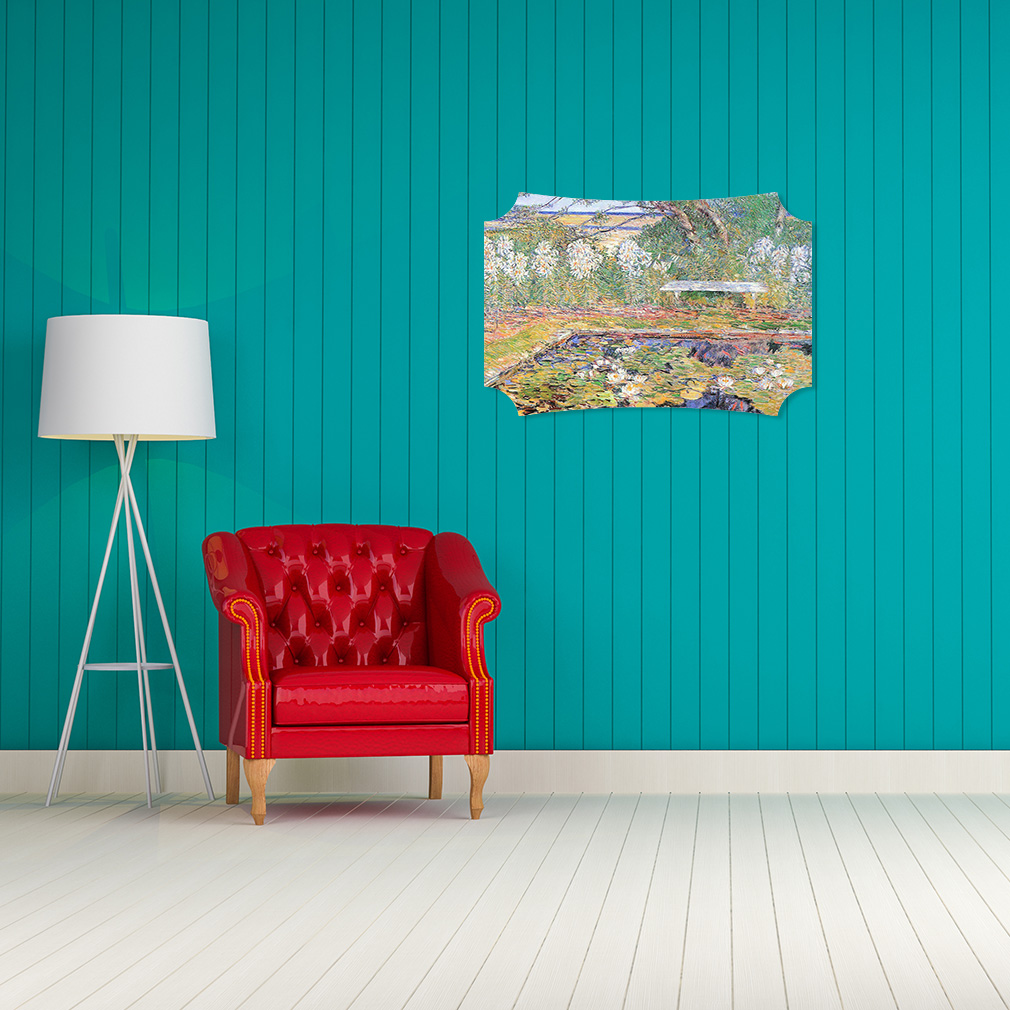 Home Decor Wall Sign A Garden on Long Island Hassam Painting Art