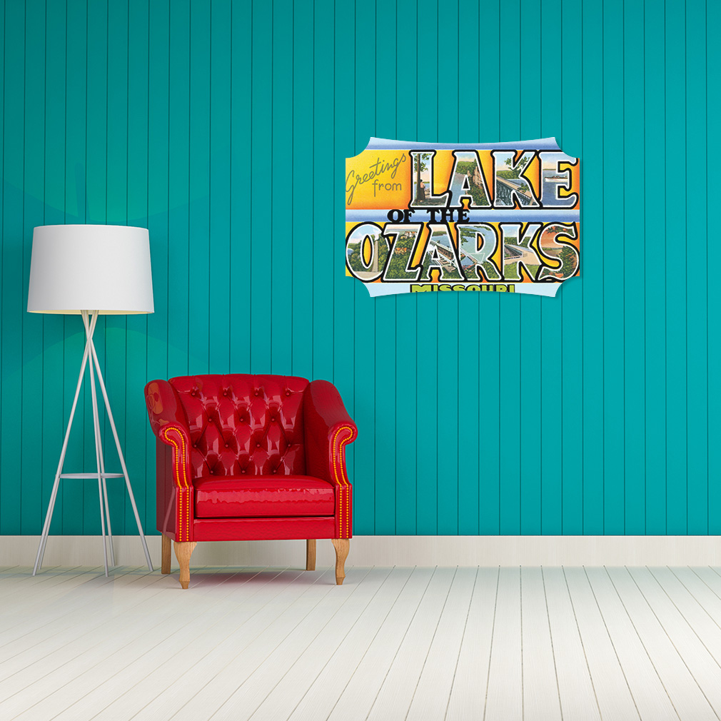 Home Decor Wall Sign Greeting from Lake of The Ozarks Art Picture Frame
